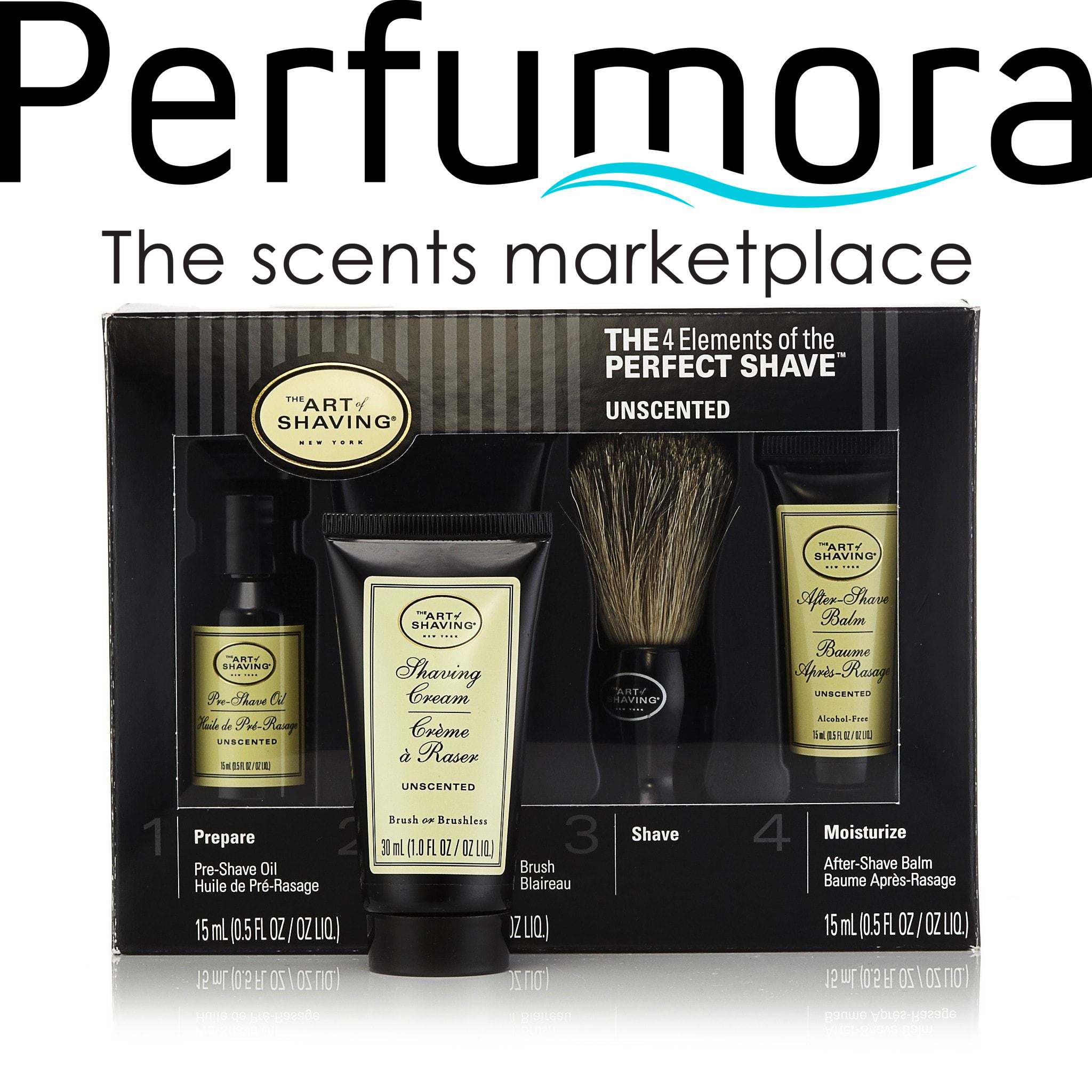 The 4 Elements of the Perfect Shave Starter Set Unscented by The Art of Shaving