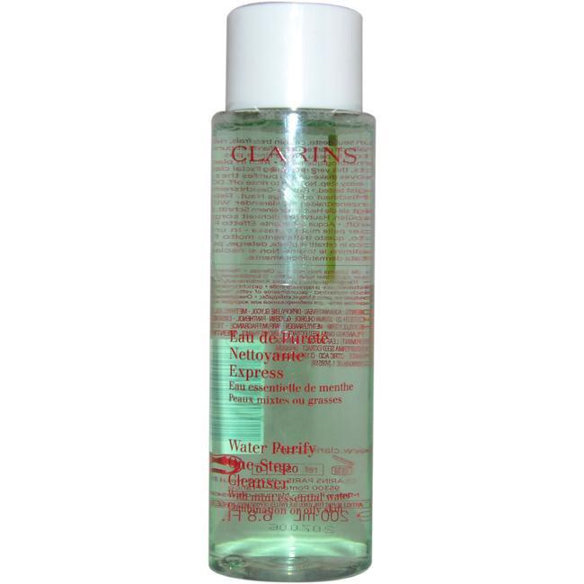 Water Purify One Step Cleanser w,Mint Essential Water - Combination or Oily Skin by Clarins for Unisex - 6.8 oz Cleanser