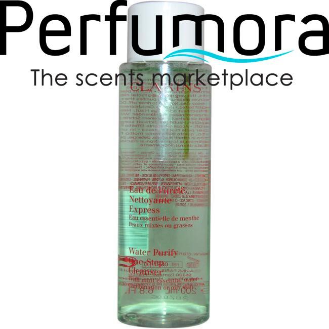 Water Purify One Step Cleanser w,Mint Essential Water - Combination or Oily Skin by Clarins for Unisex - 6.8 oz Cleanser
