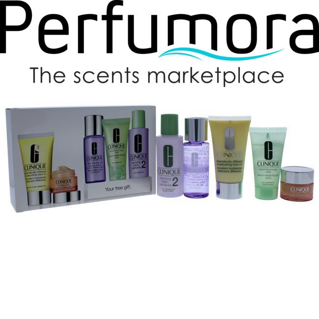 Daily Essentials Set - Dry Combination Skin by Clinique for Unisex - 5 Pc Set 1.7oz Dramatically Dif
