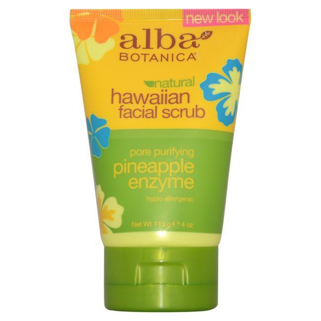 Hawaiian Pineapple Enzyme Facial Scrub by Alba Botanica for Unisex - 4 oz Scrub