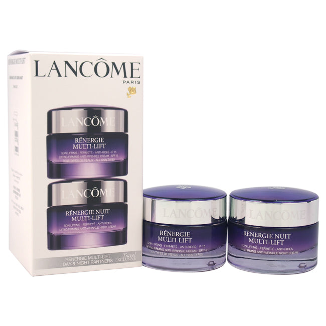 Renergie Multi-Lift Day & Night Multi-Lift Partners - All Skin Types by Lancome for Unisex - 2 Pc Kit 1.7oz Renergie Multi-Lift Lifting Firming Anti-Wrinkle Cream SPF 15, 1.7oz Renergie Multi-Lift Lifting Firming Anti-Wrinkle Night Cream