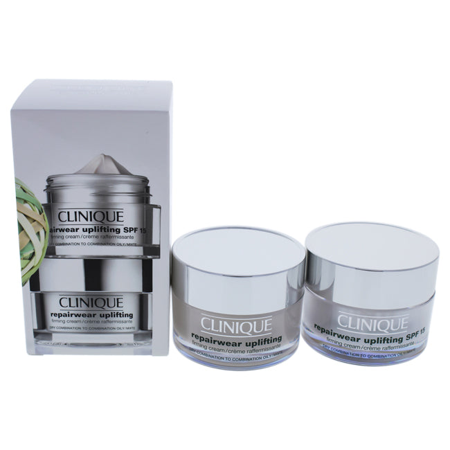 The Bounce Is Back Kit by Clinique for Unisex - 2 Pc Kit 1.7oz Repairwear Uplifting SPF 15 Firming Cream - Dry Combination To Combination Oily/Mixte, 1.7oz Repairwear Uplifting Firming Cream - Dry Combination To Combination Oily/Mixte