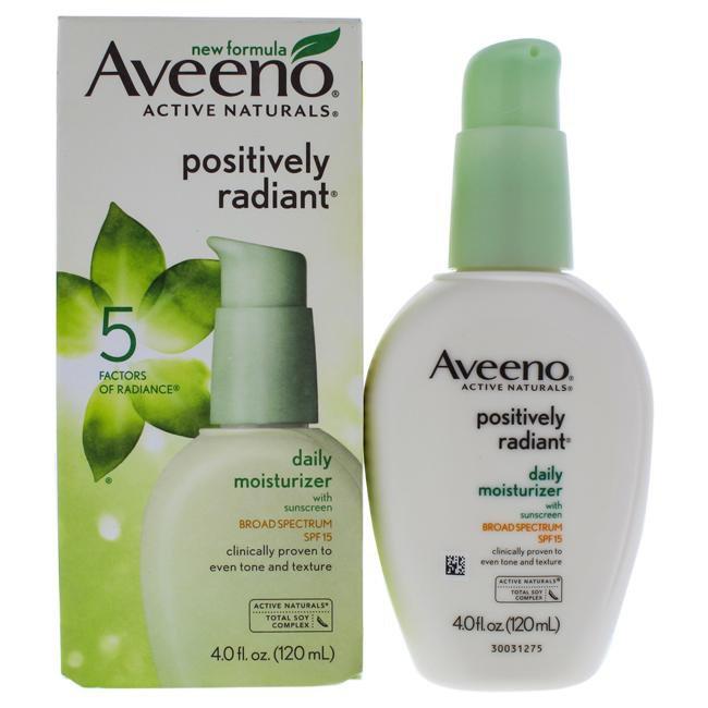 Positively Radiant Daily Moisturizer SPF 15 by Aveeno for Unisex - 4 oz Moisturizer