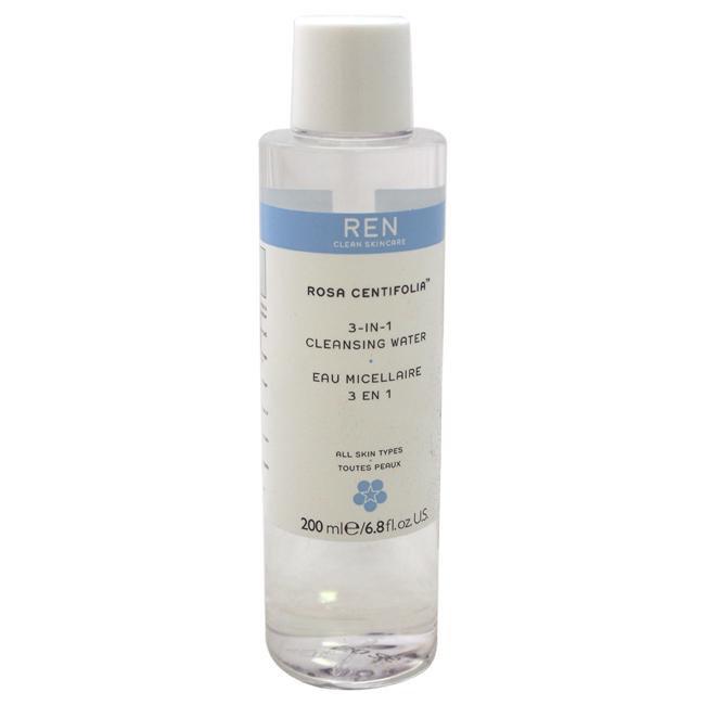 Rosa Centifolia 3-in-1 Cleansing Water by REN for Unisex - 6.8 oz Cleansing Water