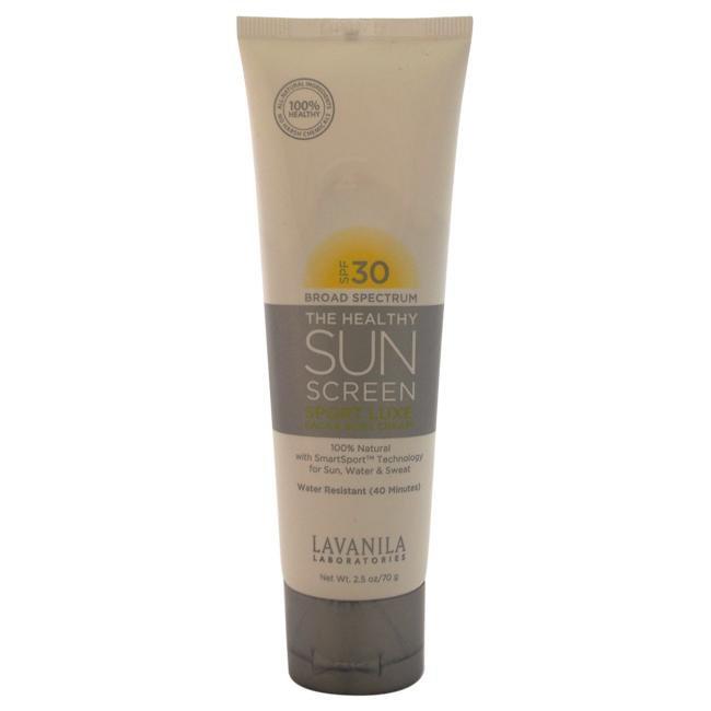 The Healthy Sunscreen Sport Luxe Face and Body Cream SPF 30 by Lavanila for Unisex - 2.5 oz Cream