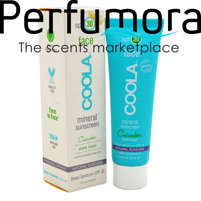 Mineral Face Sunscreen Matte Finish SPF 30 - Cucumber by Coola for Unisex - 1.7 oz Sunscreen