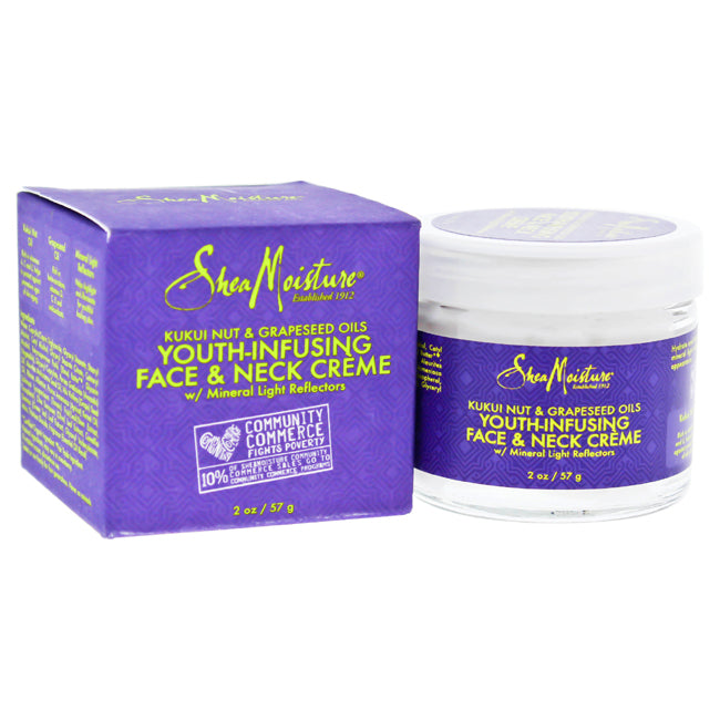 Kukui Nut and Grapeseed Oils Youth-Infusing Face and Neck Cream by Shea Moisture for Unisex - 2 oz Cream