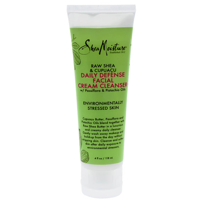 Raw Shea & Cupuacu Daily Defense Facial Cream Cleanser by Shea Moisture for Unisex - 4 oz Cleanser