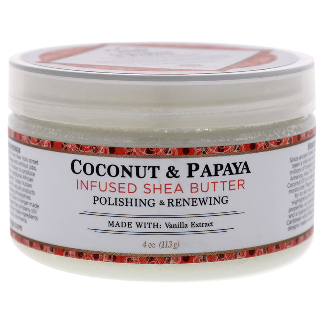 Coconut and Papaya Infused Shea Butter by Nubian Heritage for Unisex - 4 oz Moisturizer