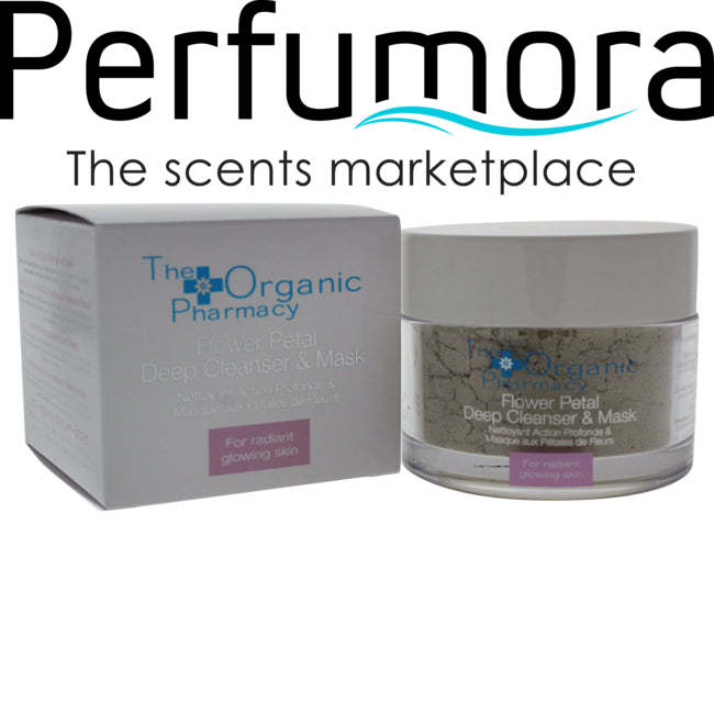 Flower Petal Deep Cleanser & Mask by The Organic Pharmacy for Unisex - 2.11 oz Cleanser