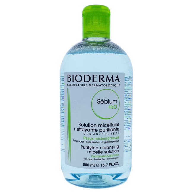 Sebium H2O Cleansing Solution by Bioderma for Unisex - 16.7 oz Cleanser