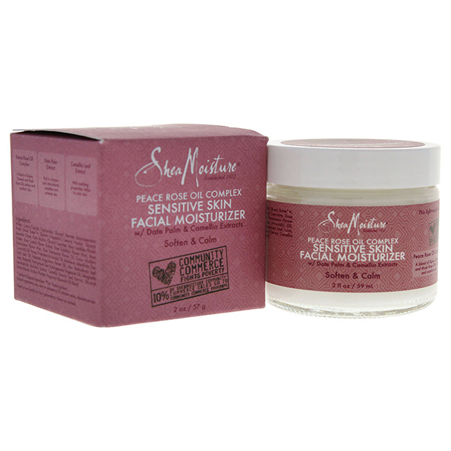 Peace Rose Oil Complex Sensitive Skin Facial Moisturizer by Shea Moisture for Unisex - 2 oz Moisturizer