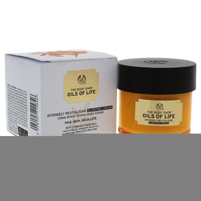 Oils Of Life Intensely Revitalising Sleeping Cream by The Body Shop for Unisex - 2.7 oz Cream