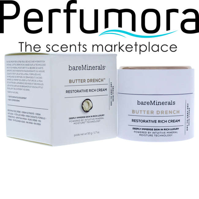 Butter Drench Restorative Rich Cream by bareMinerals for Unisex - 1.7 oz Cream