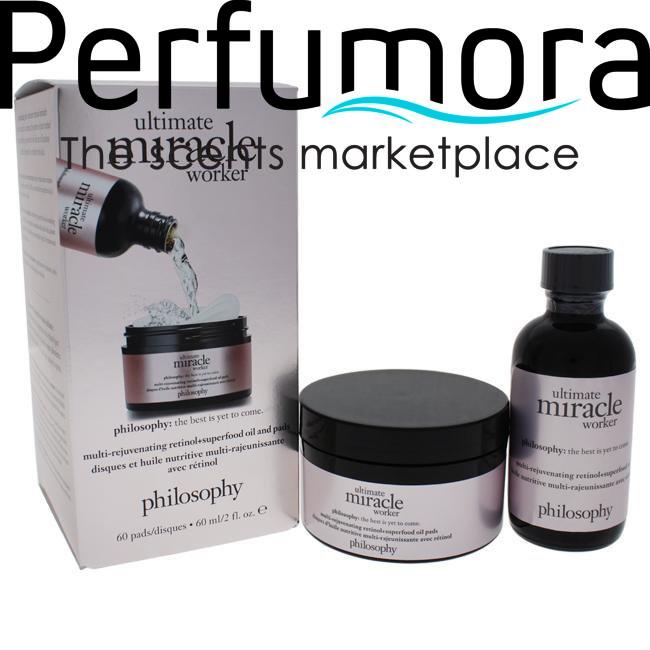 Ultimate Miracle Worker by Philosophy for Unisex - 2 Pc Set 2oz Multi-Rejuvenating Retinol and Superf