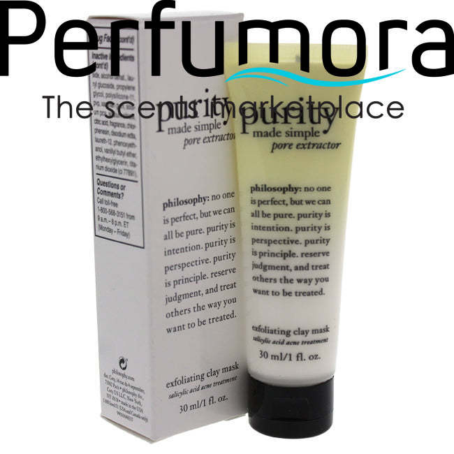 Purity Made Simple Pore Extractor Exfoliating Clay Mask by Philosophy for Unisex - 1 oz Mask