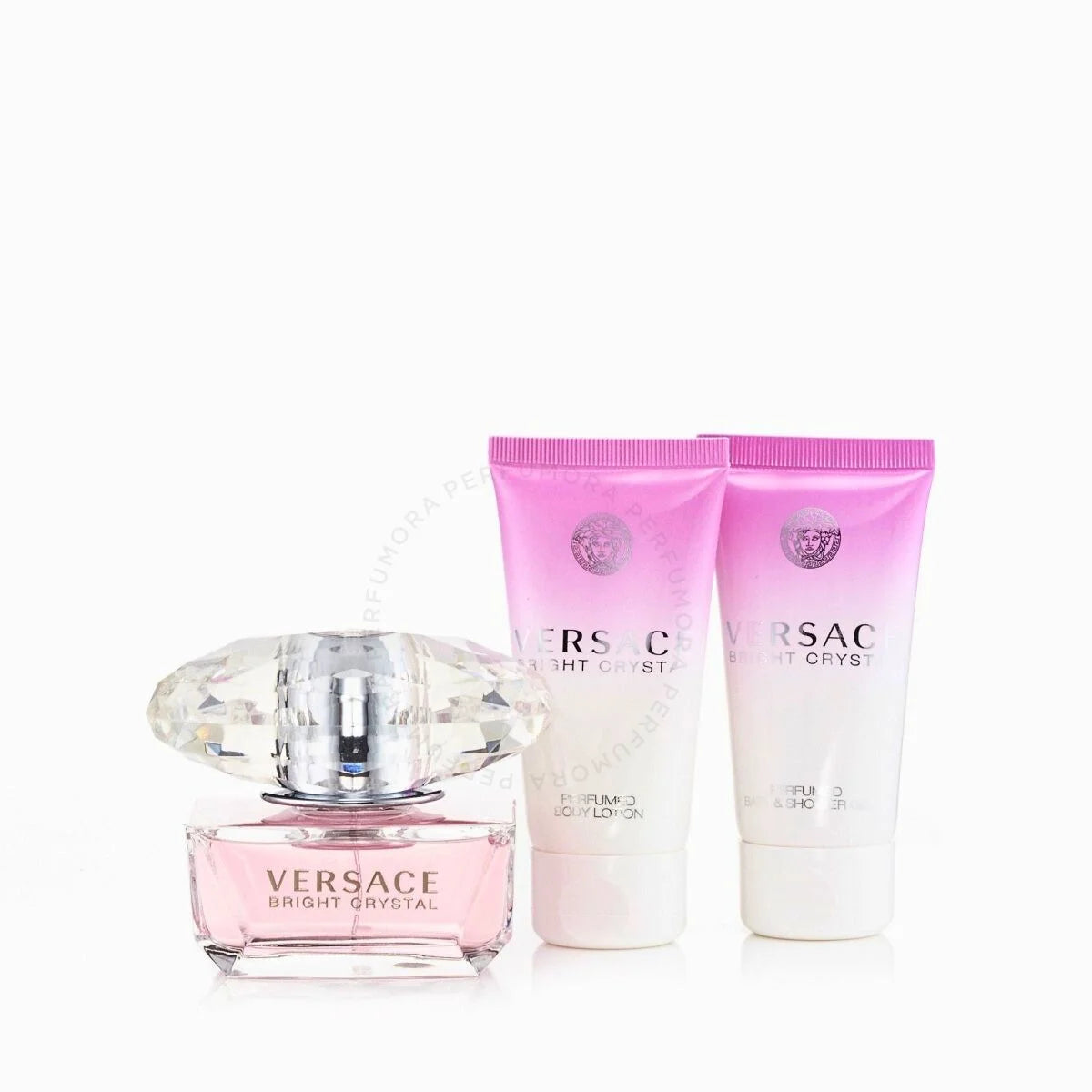 Bright Crystal Gift Set Eau de Toilette Body Lotion and Shower Gel for Women by Versace