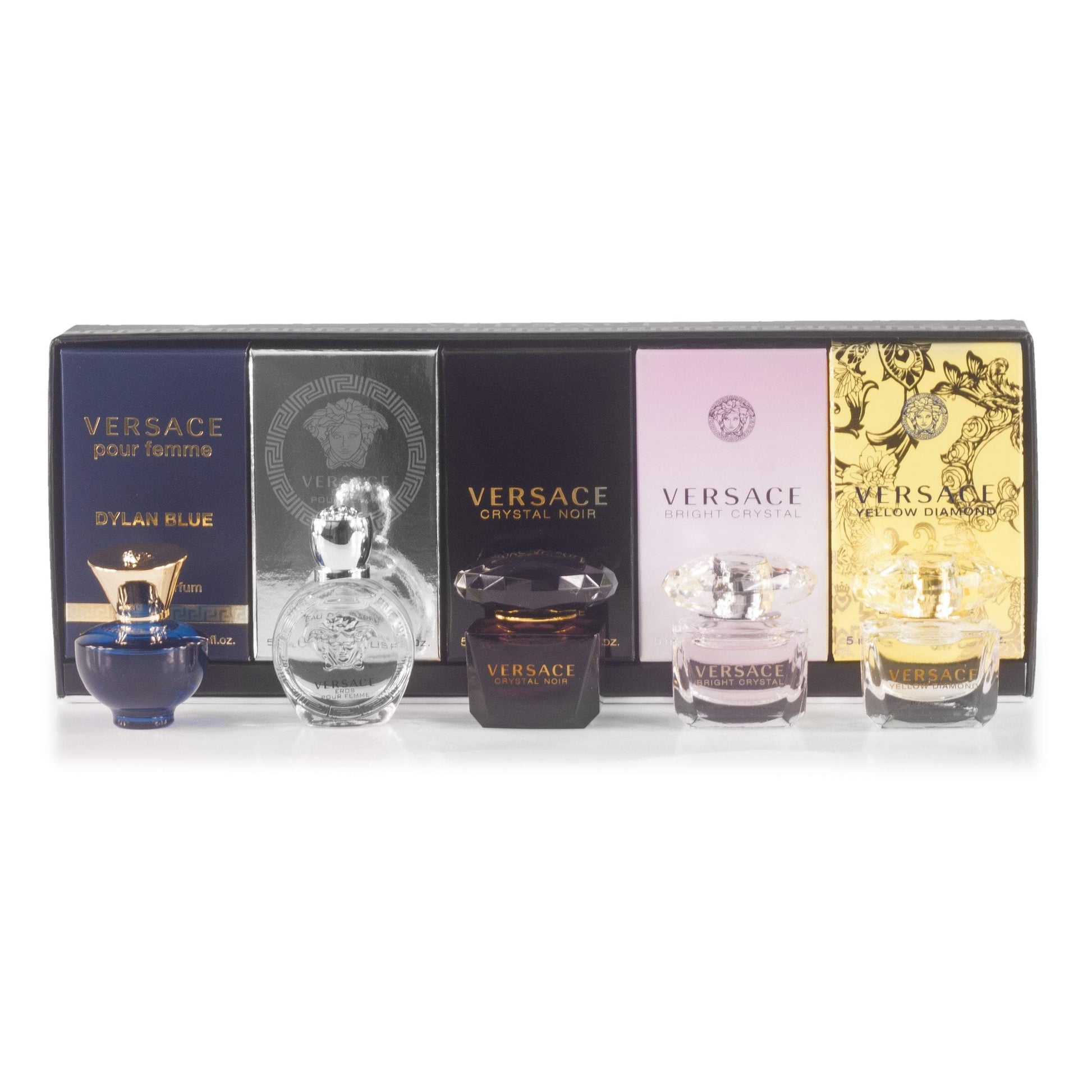 Versace Miniature Variety Gift Set for Men and Women by Versace 0.33 oz. Each