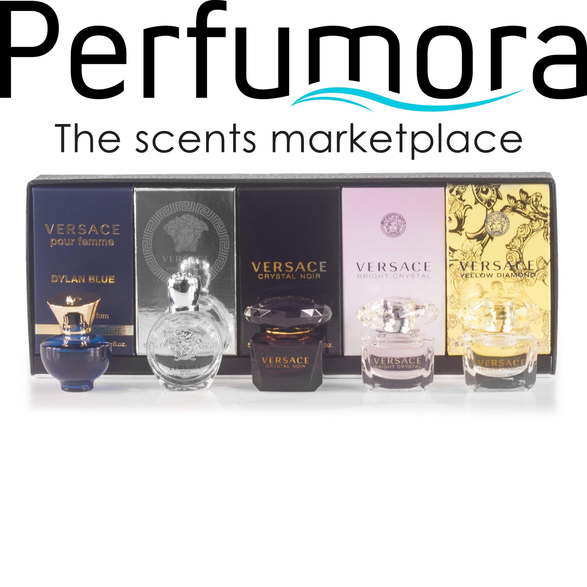 Versace Miniature Variety Gift Set for Men and Women by Versace 0.33 oz. Each