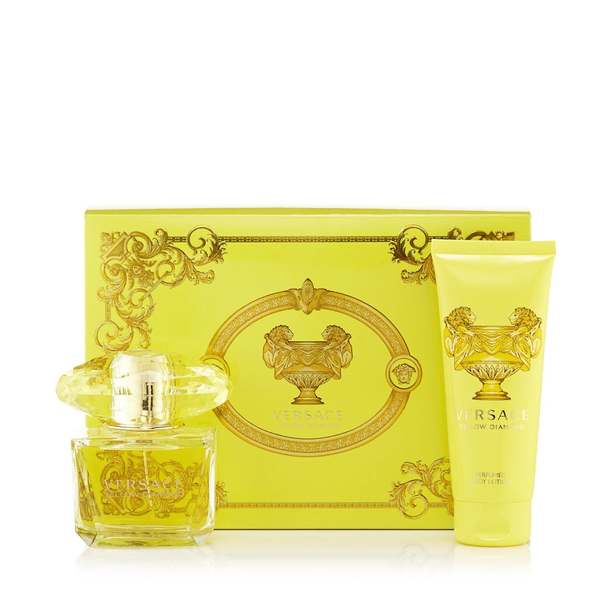 Yellow Diamond Gift Set Eau de Toilette, Body Lotion and Bag for Women by Versace 3.0 oz.