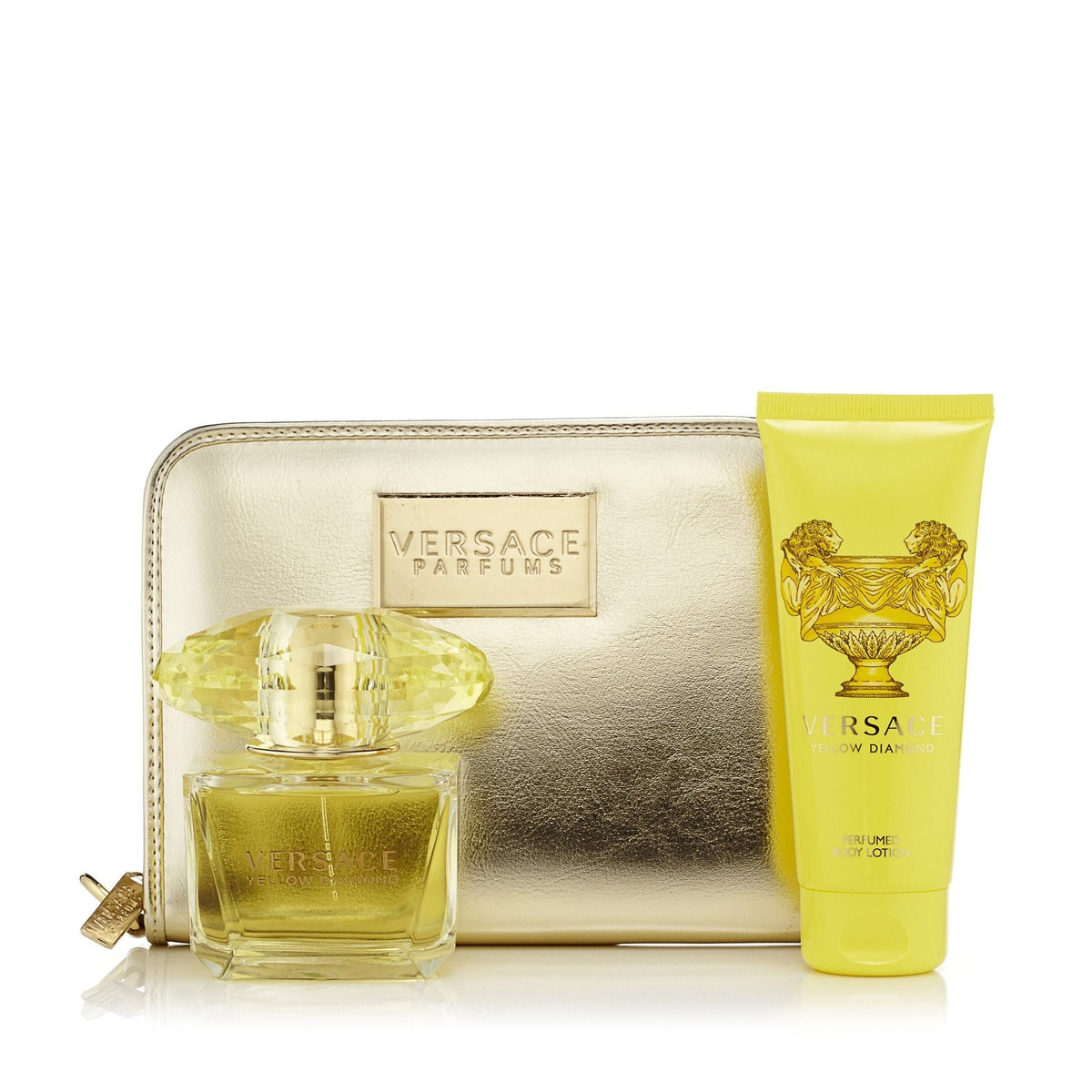 Yellow Diamond Gift Set Eau de Toilette, Body Lotion and Bag for Women by Versace 3.0 oz.