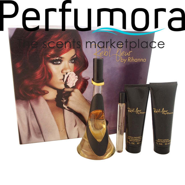 Rebl Fleur by Rihanna for Women - 4 Pc Gift Set