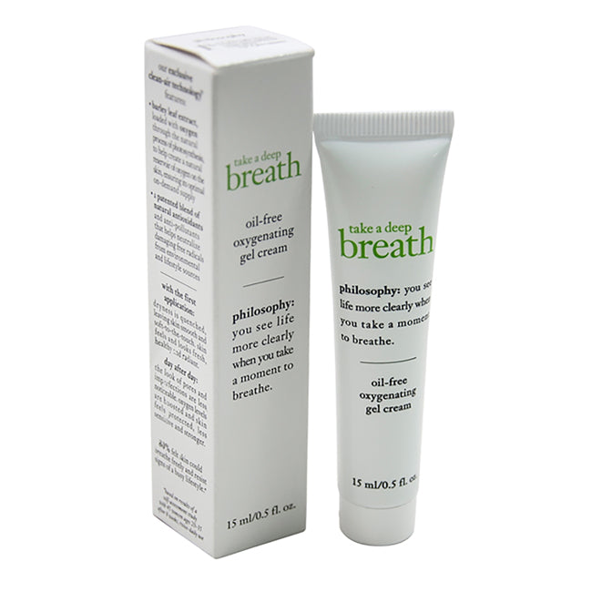 Take a Deep Breath Oil-Free Oxygenating Gel Cream by Philosophy for Women - 0.5 oz Gel Cream