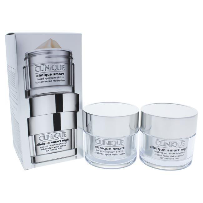 Smart Day and Night Moisturizer Set by Clinique for Women - 2 Pc Set 1.7oz Clinique Smart SPF 15 Cus