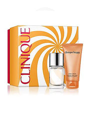 CLINIQUE HAPPY COUPLE DUO PARFUME 2 PCS SET: 0.17 PERFUME + 2 OZ GELATO CREAM FOR BODY