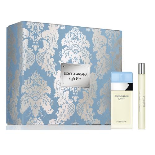 DOLCE & GABBANA LIGHT BLUE 2 PCS SET FOR WOMEN: 0.84 EDT + 0.33 EDT
