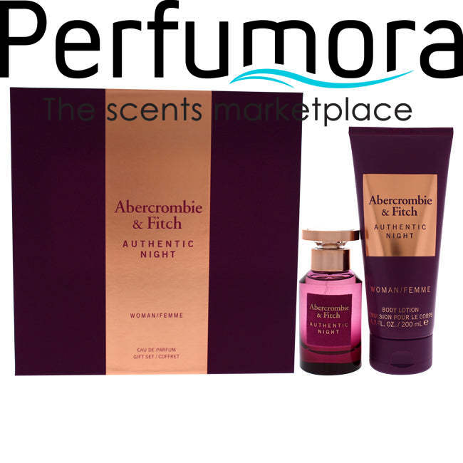 Authentic Night by Abercrombie and Fitch for Women - 2 Pc Gift Set