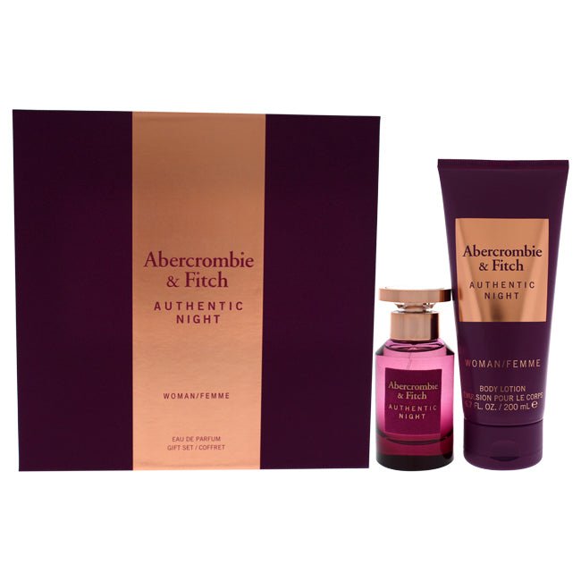 Authentic Night by Abercrombie and Fitch for Women - 2 Pc Gift Set