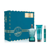 JEAN PAUL GAULTIER LE MALE 3 PCS SET FOR MEN: 4.2 EAU DE TOILETTE + 0.34 EAU DE TOILETTE + 2.5 SHOWER GEL (METAL BOX)