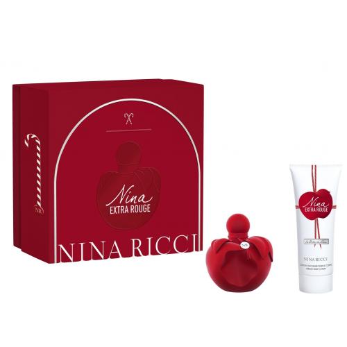 NINA RICCI EXTRA ROUGE 2 PCS SET FOR WOMEN: 1.7 EDP + 2.5 B/L