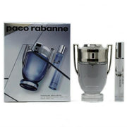 PACO INVICTUS 2 PCS SET: 3.4 EAU DE TOILETTE SPRAY + 0.68 OZ EAU DE TOILETTE TRAVEL SPRAY (TRAVEL SET)