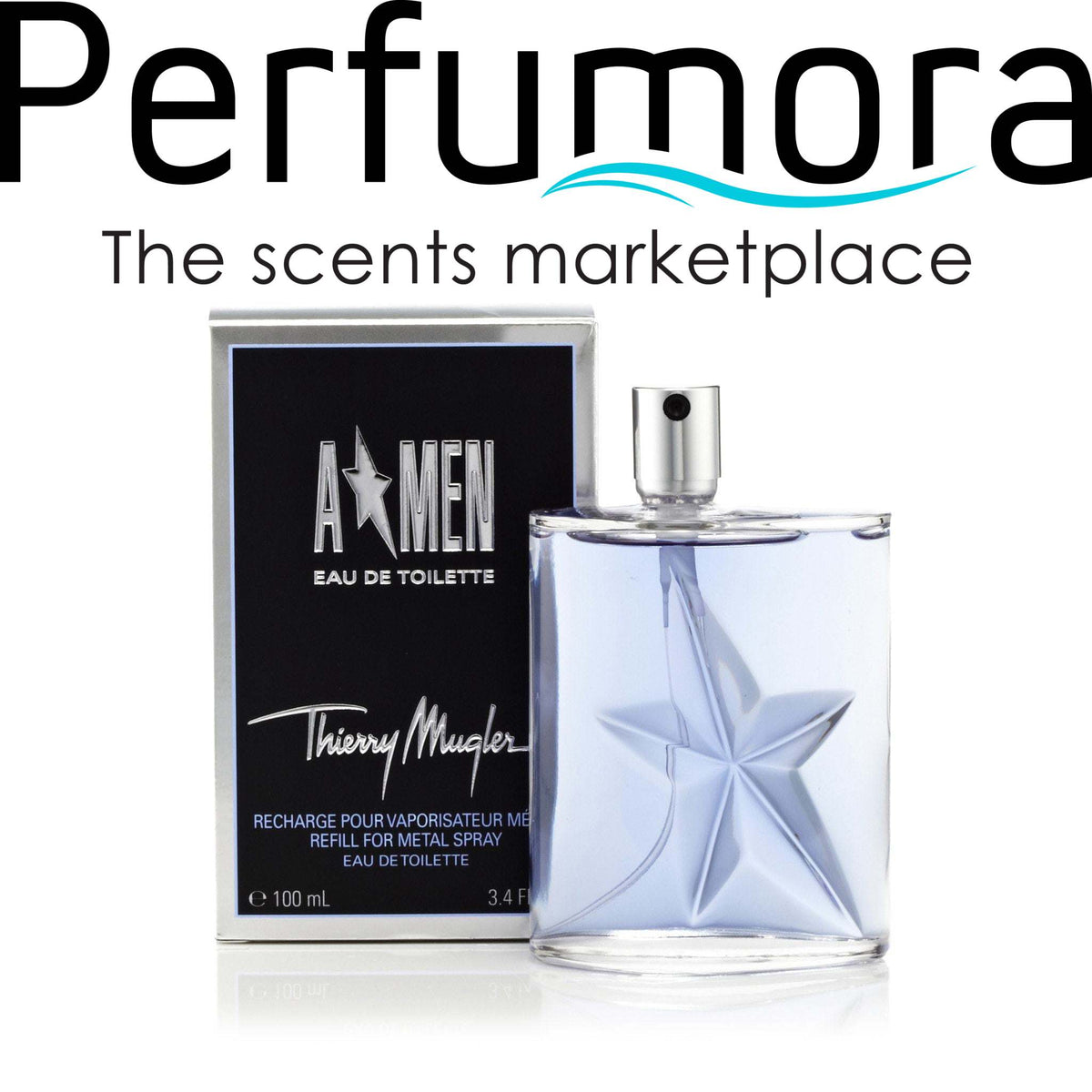 Thierry Mugler A Star Men Refill Eau de Toilette Mens Spray 3.3 oz. Refill Bottle