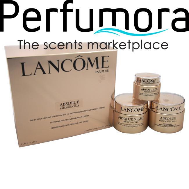 Absolue Precious Cells Repairing And Recovering Day-Night and Eyes Ritual by Lancome for Unisex - 3 P