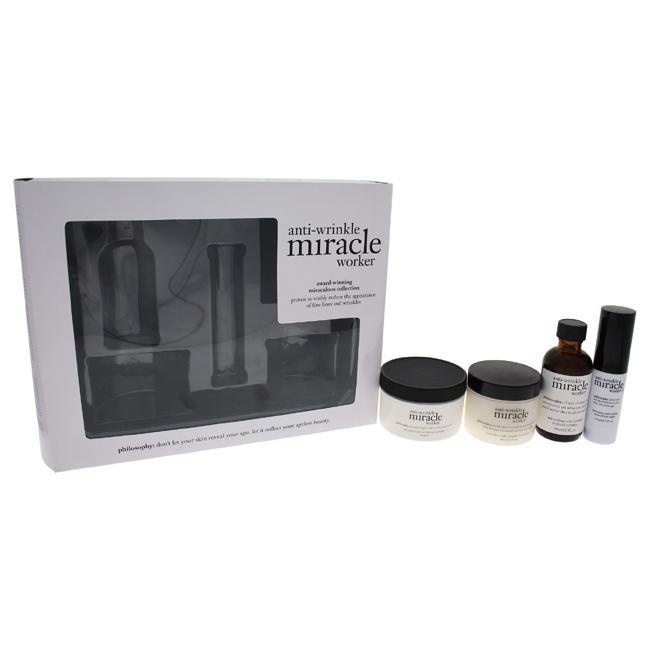 Anti-Wrinkle Miracle Worker Collection by Philosophy for Unisex - 3 Pc Kit 2oz Miraculous Anti-Aging