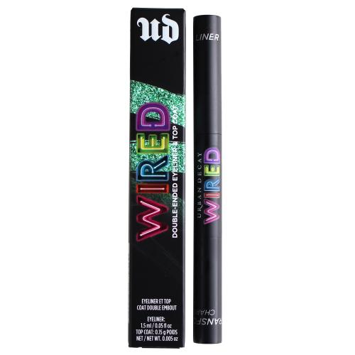 URBAN DECAY WIRED 0.05 + 0.005 DOUBLE-ENDED EYELINER & TOP COAT #FUSE