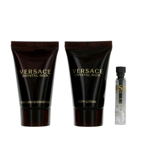 VERSACE CRYSTAL NOIR 3 PCS SET FOR WOMEN: 0.05 EDP + 0.5 S/G + 0.5 B/L