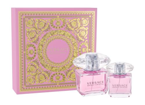 VERSACE BRIGHT CRYSTAL 2 PCS SET: 3 OZ EAU DE TOILETTE SPRAY + 1 OZ EAU DE TOILETTE SPRAY (HARD BOX)