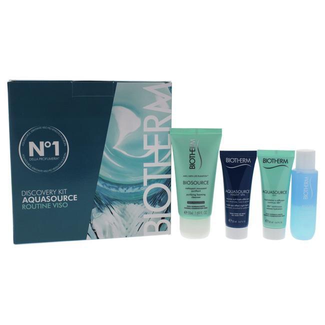 Aquasource Discovery Kit by Biotherm for Women - 4 Pc Kit 0.8oz Aquasource Gel, 0.8oz Aquasource Nig