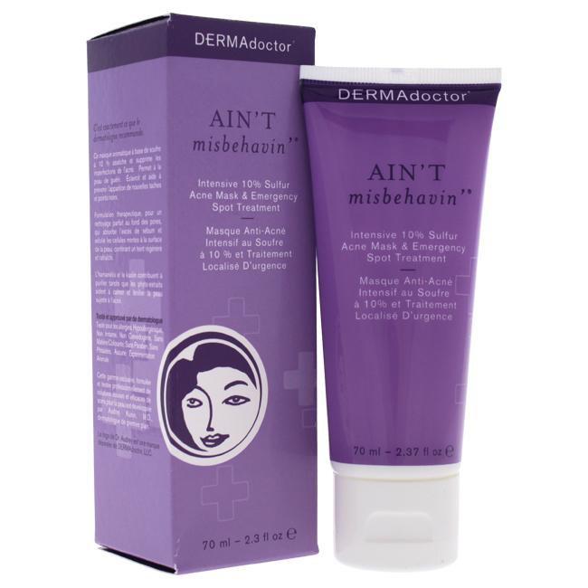 Aint Misbehavin Intensive 10% Sulfur Acne Mask by DERMAdoctor for Women - 2.3 oz Treatment